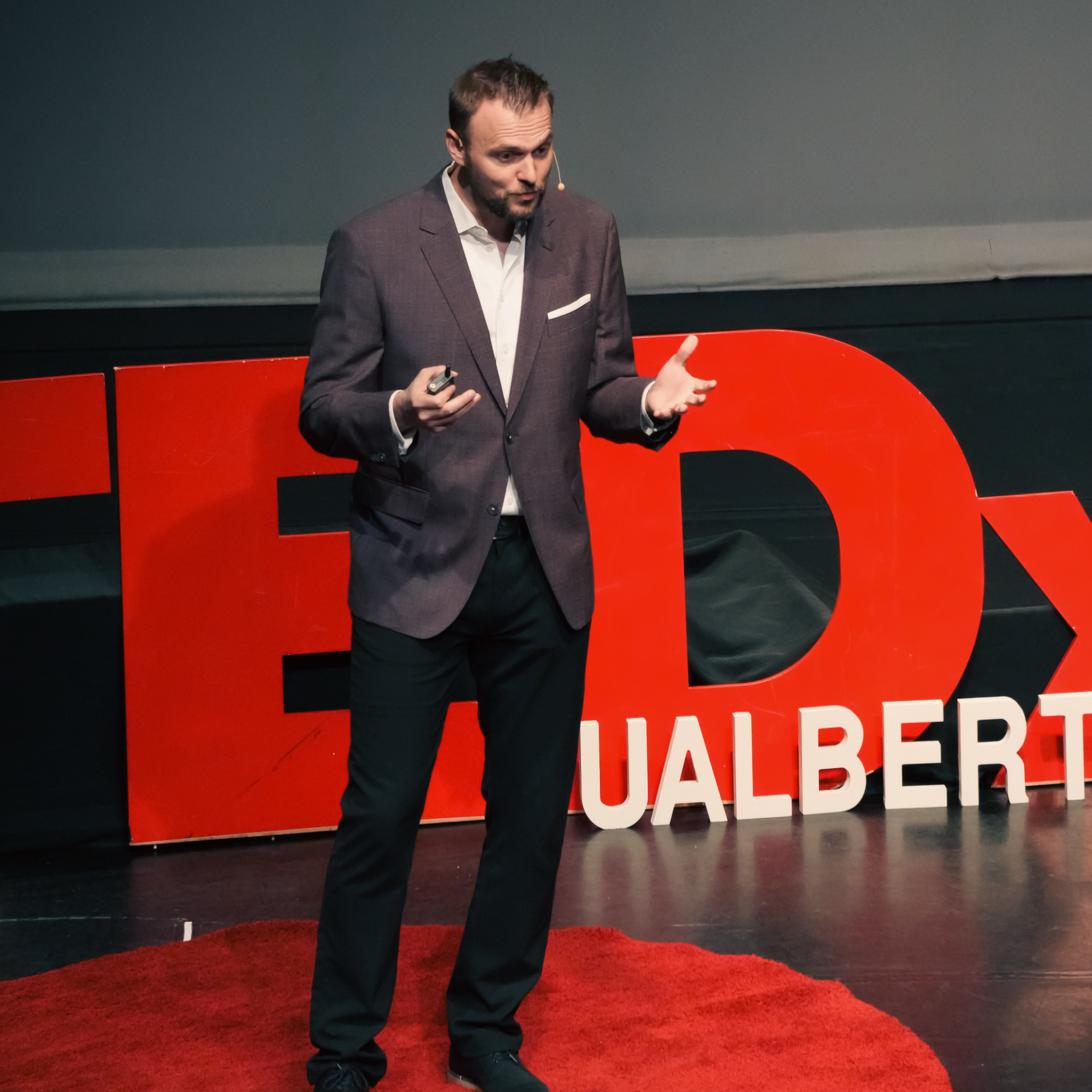Andrew Karesa speaking at TEDx
